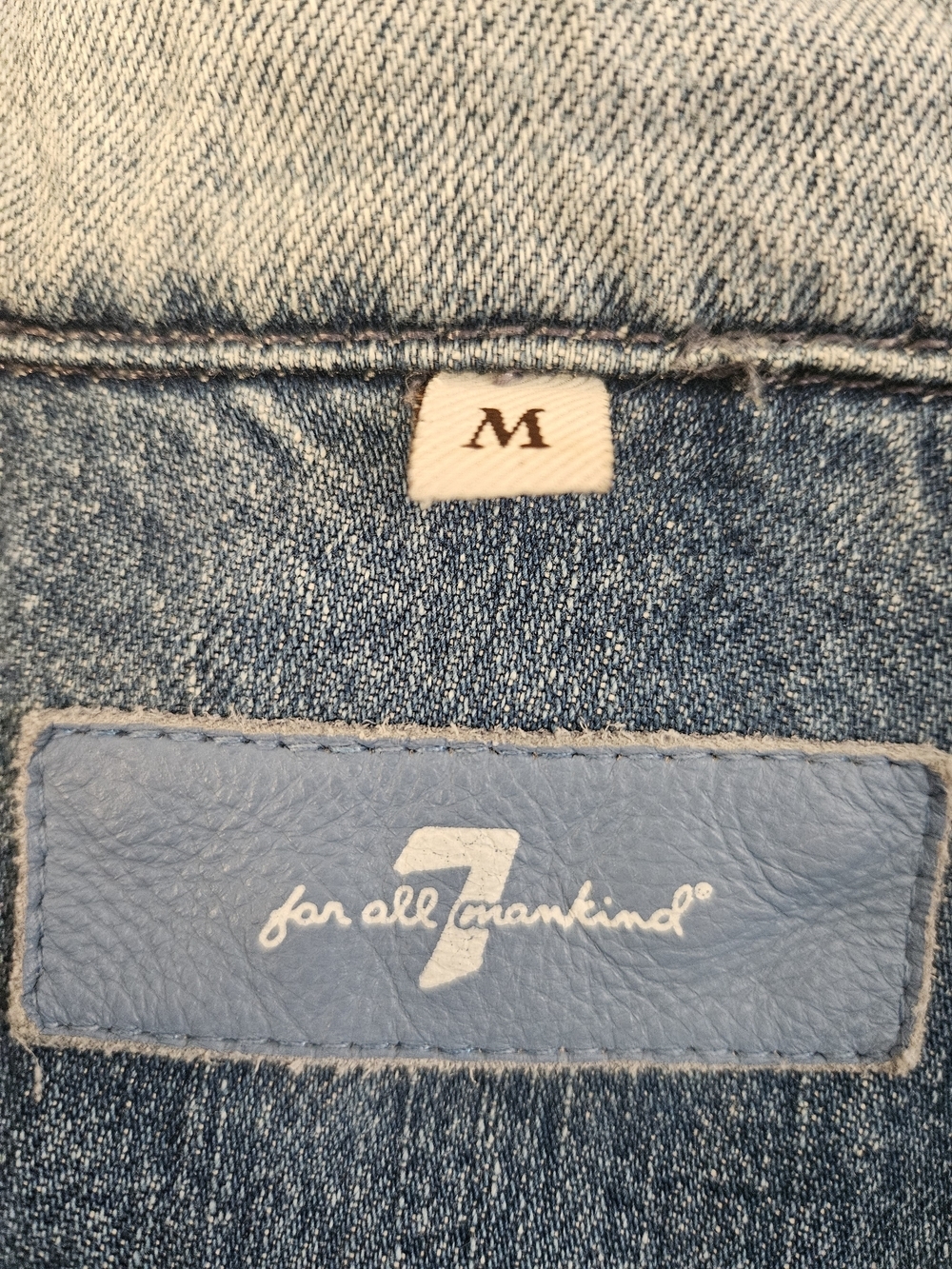 7 For All Mankind Light Blue Denim Jacket - Picture 5 of 15